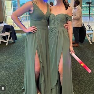 Azazie Bridesmaid Dress - Eucalyptus Custom Size